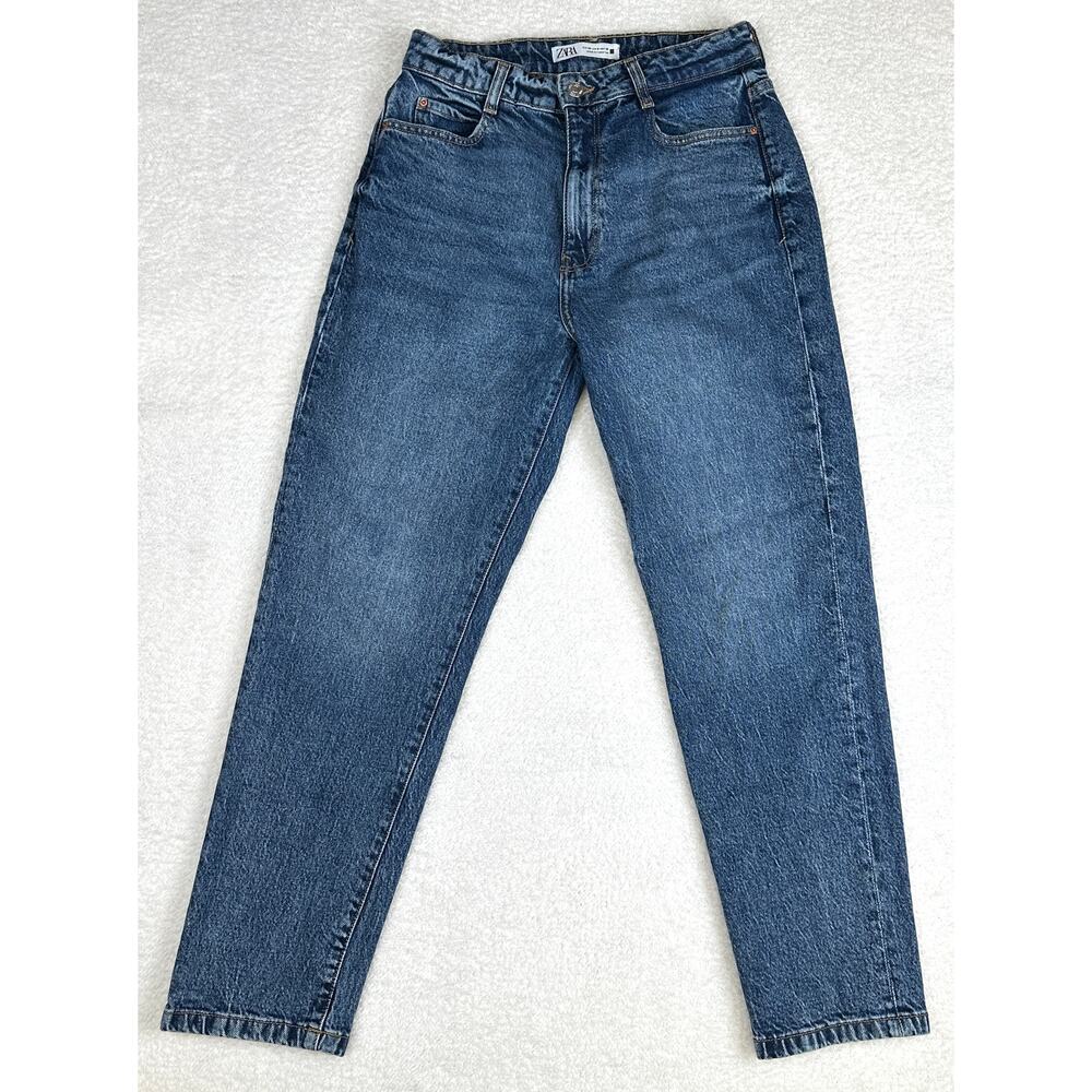 ZARA High Rise Straight Leg Blue Jeans Women's Size 6 (EUR‎ 38)